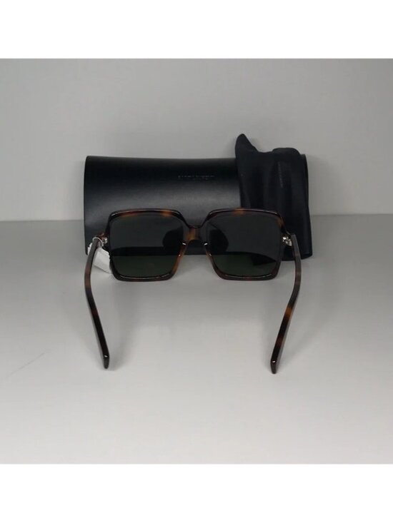 New Authentic Tortoise Square Sunglasses with Black Case SL 174 002 main image 6